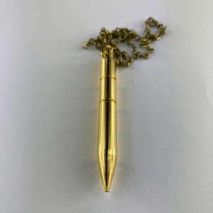 PENDOLO OTTONE LUCIDO STRETTO A MATITA 5,5 CM