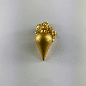 PENDOLO OTTONE SATINATO A GOCCIA 2,5 CM