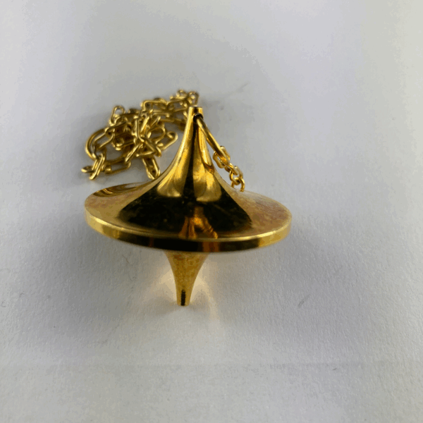 PENDOLO OTTONE LUCIDO TROTTOLA 3 CM