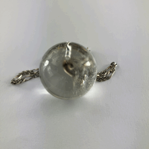 PENDOLO QUARZO IALINO ROTONDO 3 CM