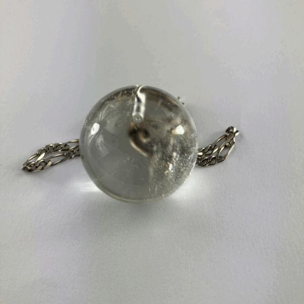 PENDOLO QUARZO IALINO ROTONDO 3 CM