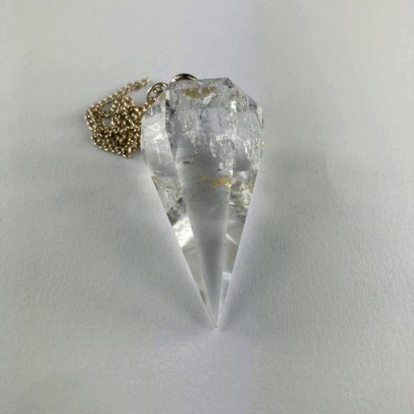 PENDOLO PIETRA QUARZO IALINO 4 CM