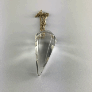 PENDOLO PIETRA QUARZO IALINO LISCIO 4 CM