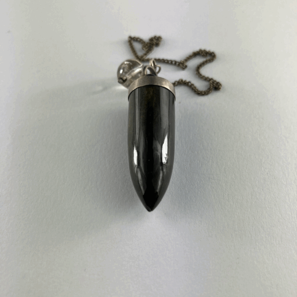 PENDOLO PIETRA DIASPRO E SFERA IALINO 3,5 CM