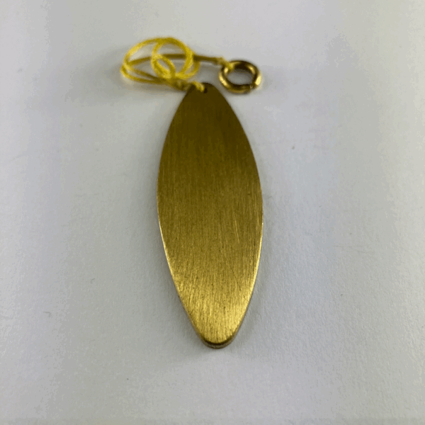 PENDOLO OTTONE LAMINA OVALE 6 CM