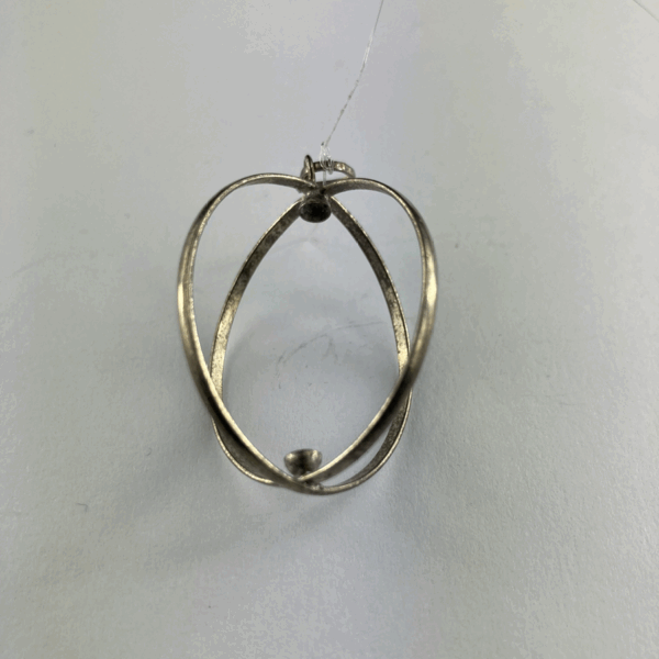 PENDOLO METALLO 2 CERCHI INCROCIATI 3,5 CM