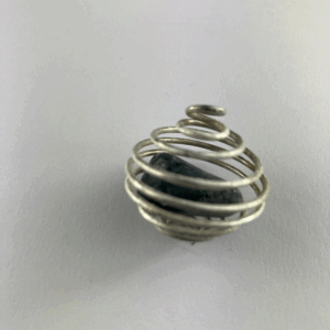 SPIRALE METALLO CON DIASPRO VERDE