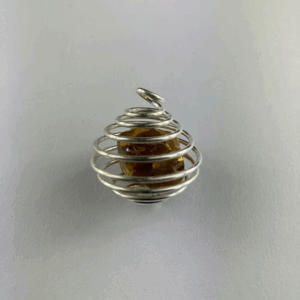 SPIRALE METALLO CON AMBRA