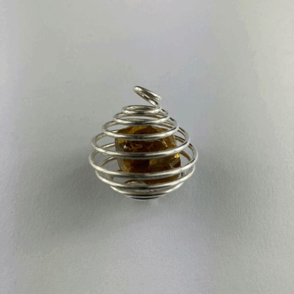 SPIRALE METALLO CON AMBRA