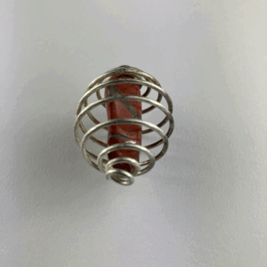 SPIRALE METALLO CON DIASPRO ROSSO
